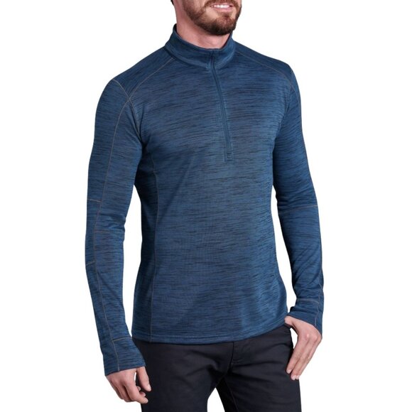Kuhl Other - Kuhl Men's Alloy 1/4 Zip Long Sleeve Knit Pullover, Blue - Size Medium